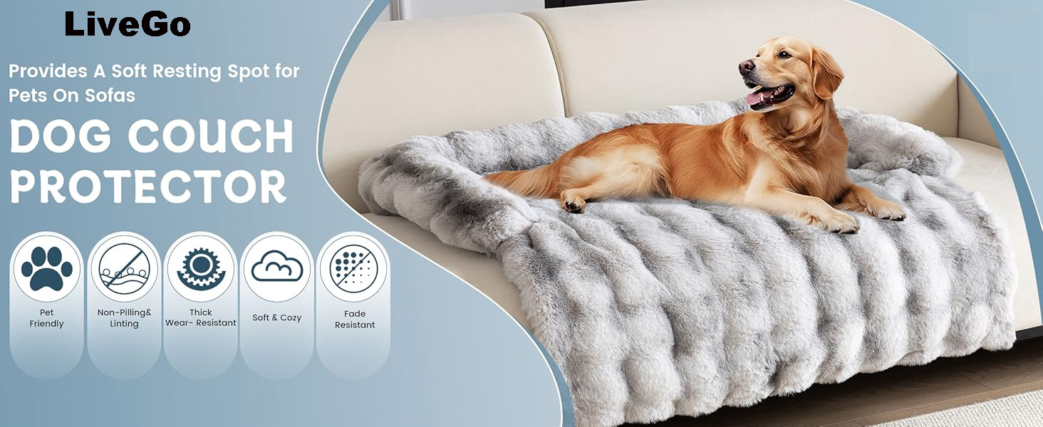М'який плюшевий чохол на диван для домашніх тварин, 90x90 см, світло-сірий. Захист дивану від собак та котів.