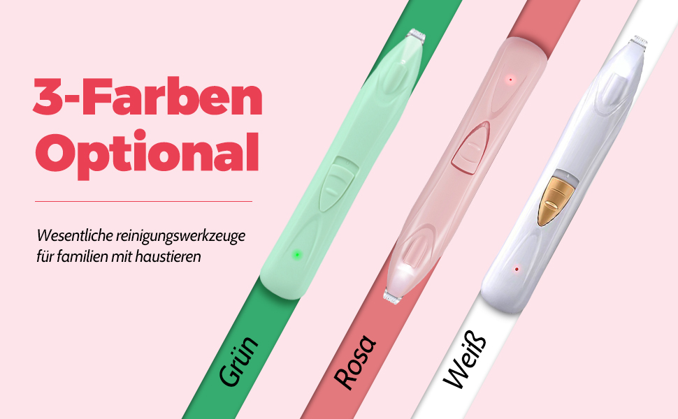 Бездротовий триммер для лап тварин, тиха машинка для собак з LED-підсвіткою, перезаряджувана для собак, котів, лап, очей, вух, обличчя, тіла, зелений