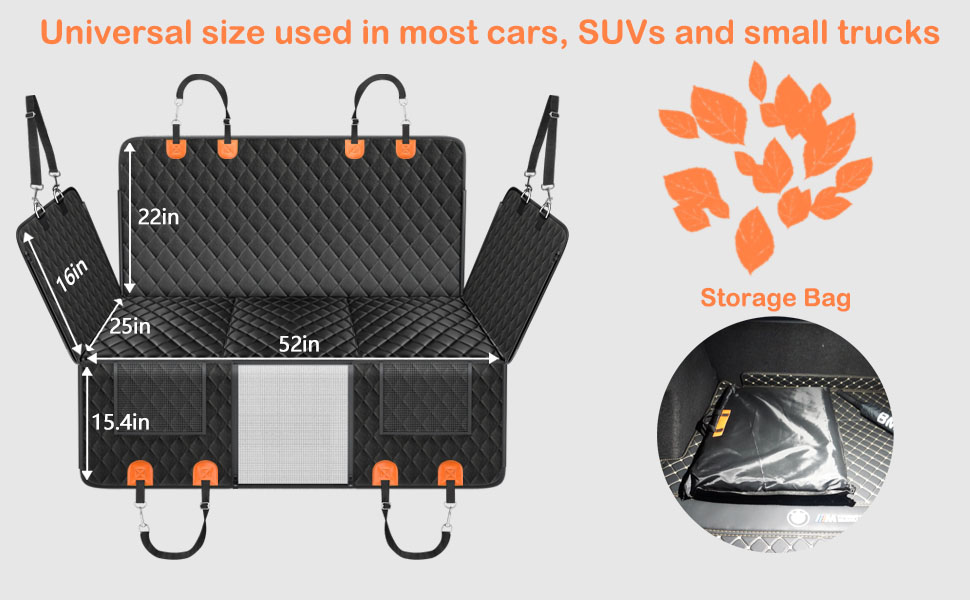 Водонепроникний килимок для собак у машину Crossarctic з жорсткою основою, захист від бруду та ковзання, для більшості авто та SUV