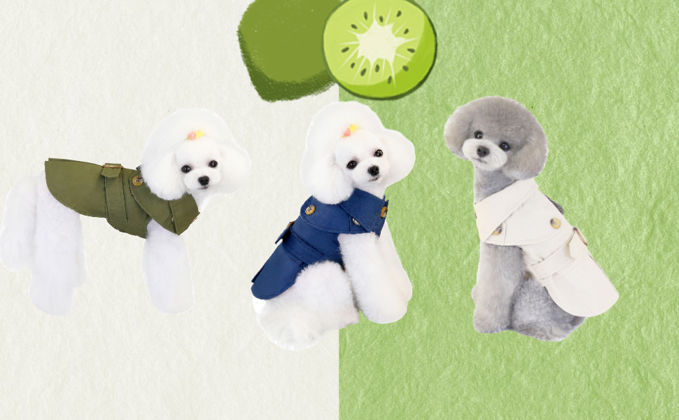 Тренч для собак PAIDEFUL, вітрова куртка-вестерн для дівчаток та хлопчиків, з поясом, для осені та зими, розмір S, колір хакі