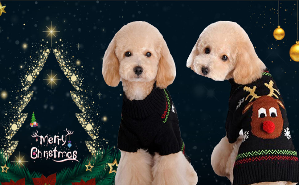 Пуловер для собак з бавовни на святкування Різдва та зими. Теплий і стильний костюм для тварин XL. Ідеальний подарунок для цуценя!