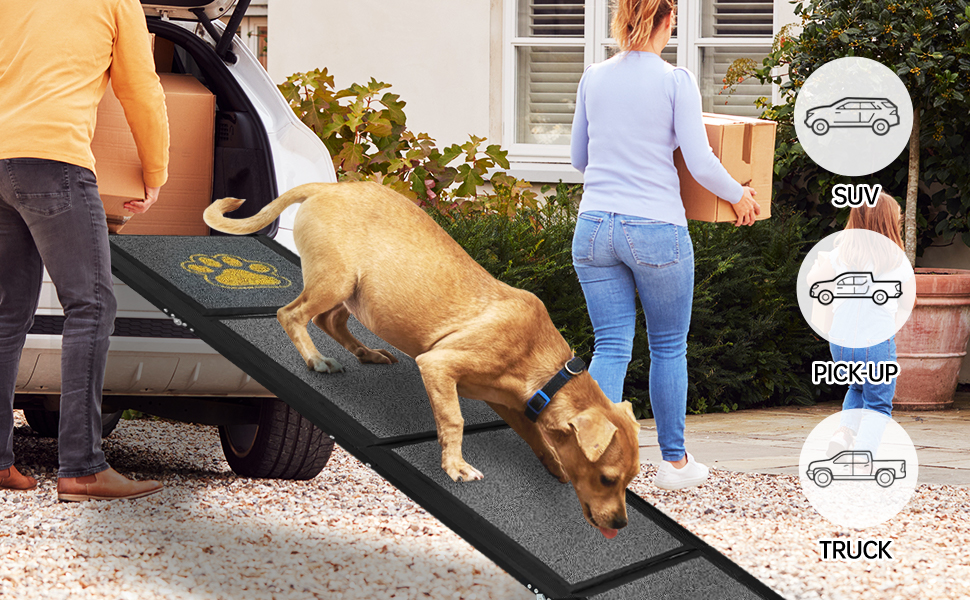 Східці для собак DOKKOME 160 см: Автомобільна рамка для великих собак, стабільна, з антиковзким килимком
