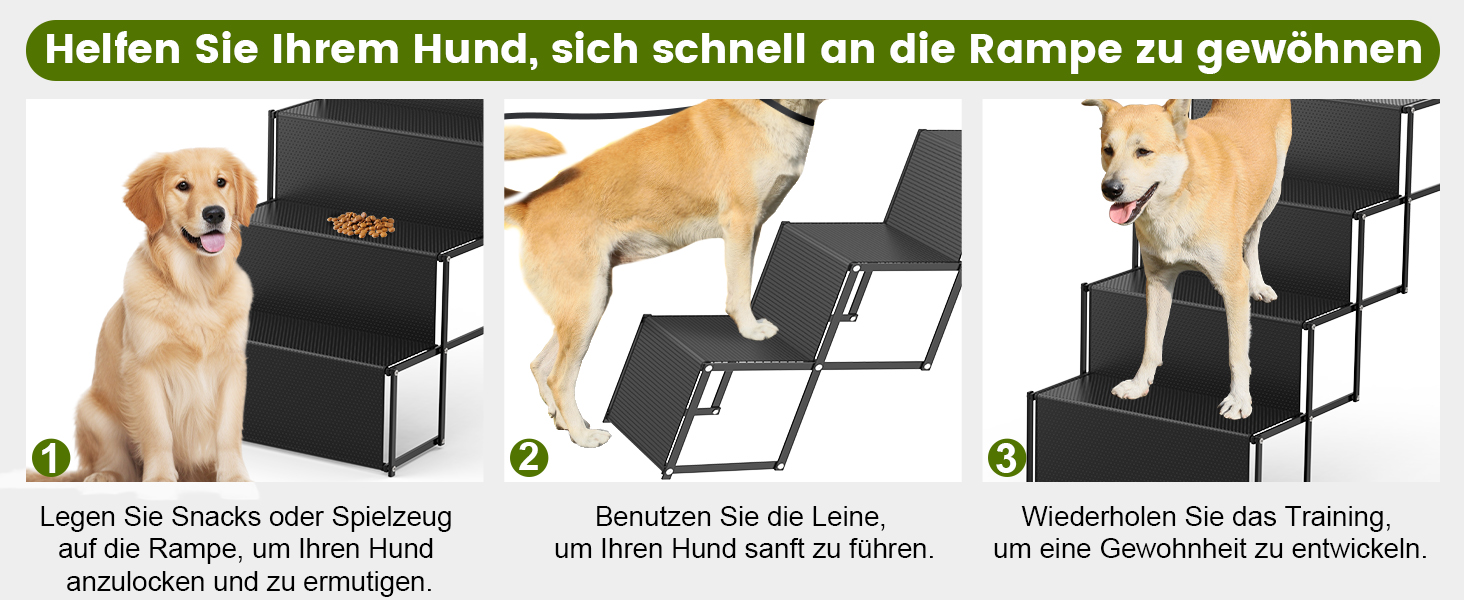 Сходи для собак XARILK - 5-ступенева алюмінієва драбина для собак, 44 см, до 110 кг, для авто, позашляховиків, ліжок та вантажівок