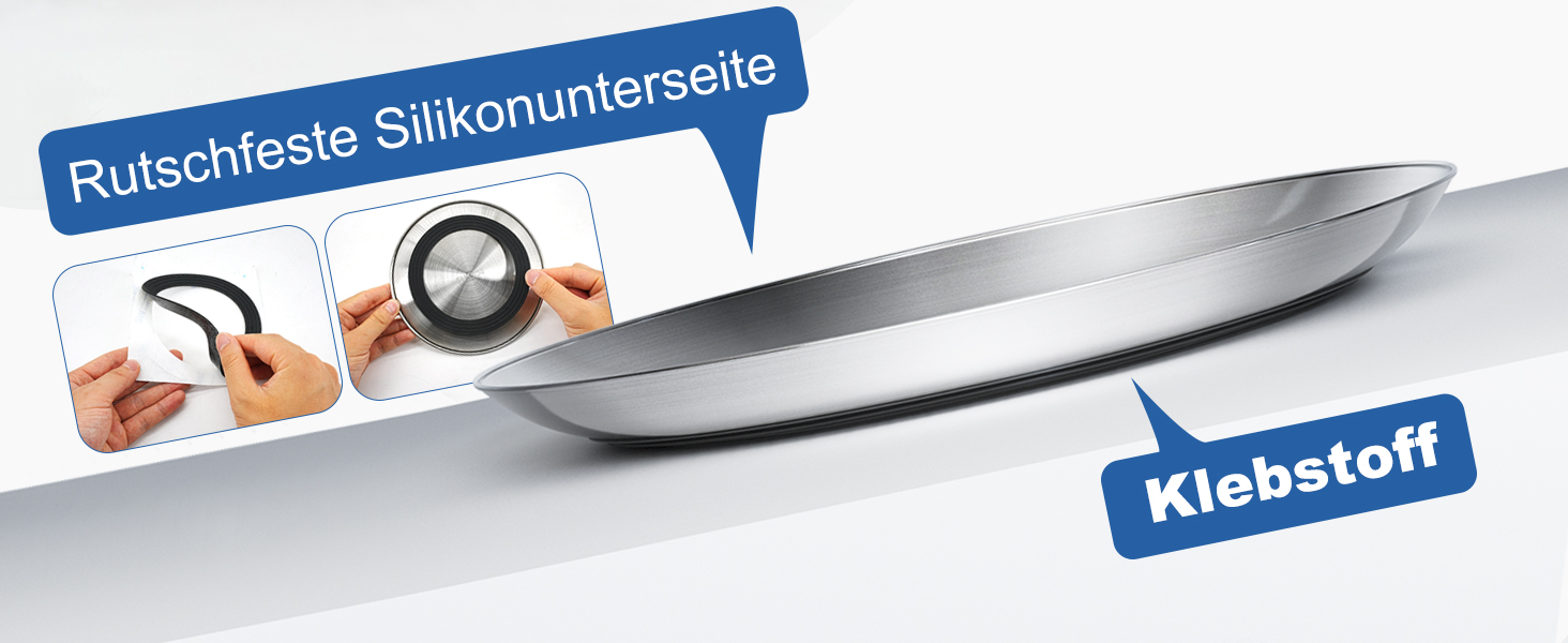 Набори мисок для котів 4 шт. з нержавіючої сталі, проти ковзання, для вологого та сухого корму, 17 см, без зачепів для вусів