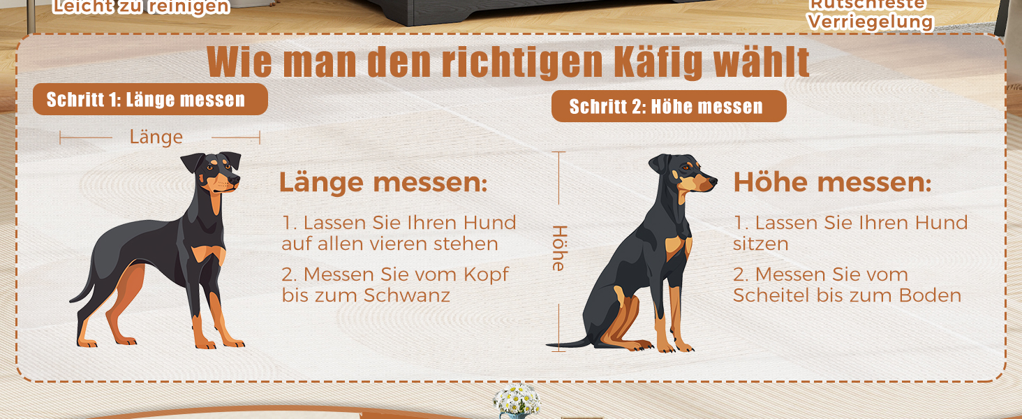 Клітка для собак, 73 см, дерев'яна будка для собак, чорна, міцна конструкція, захист від укусів, розмір 73x51x60 см