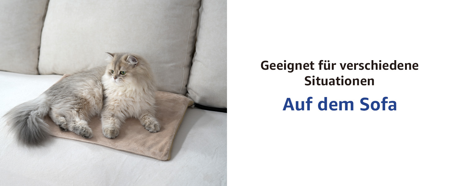 Кішечковий та собачий килимок NICREW з підігрівом 40x45 см, стабільна температура, антигризунковий кабель, хакі, 30 Вт