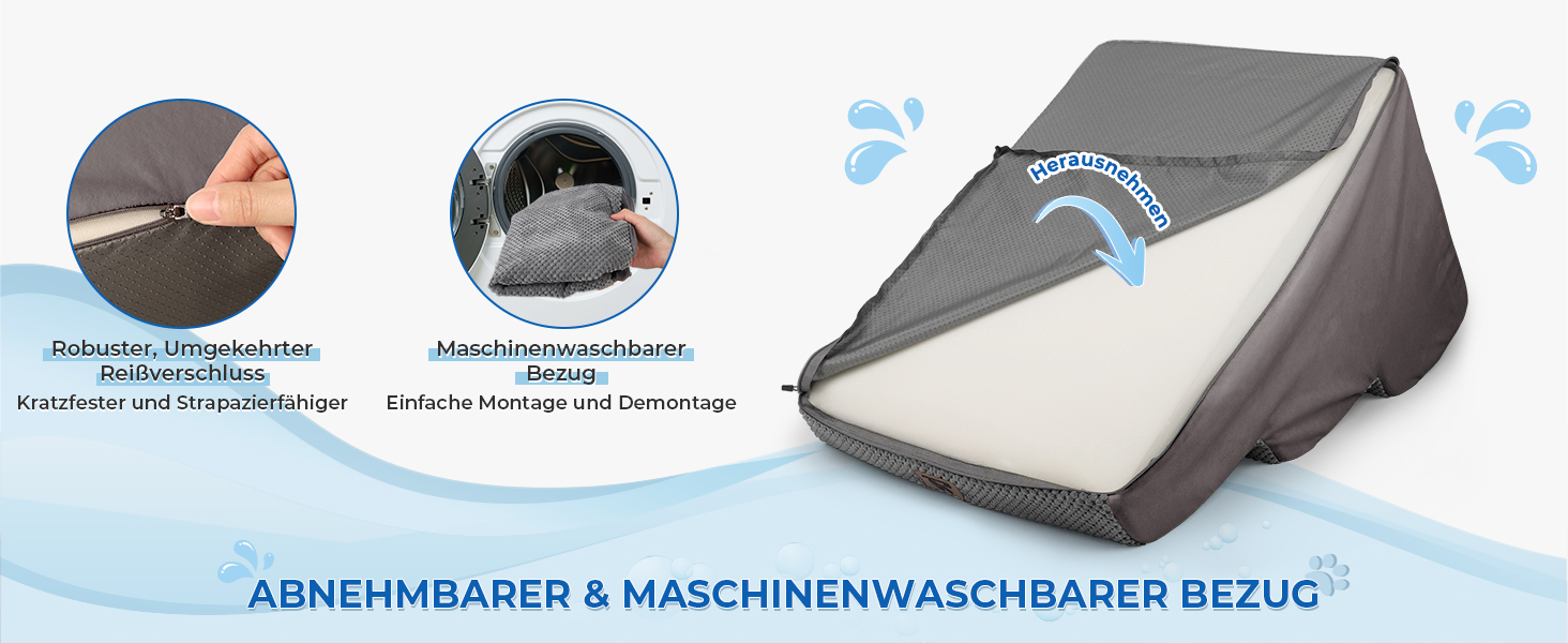 Сходинки для собак та котів, 3 сходинки, 40 см, сірі. Зручні для літніх тварин, миються, не слизькі. Для дому, до ліжка, дивану.