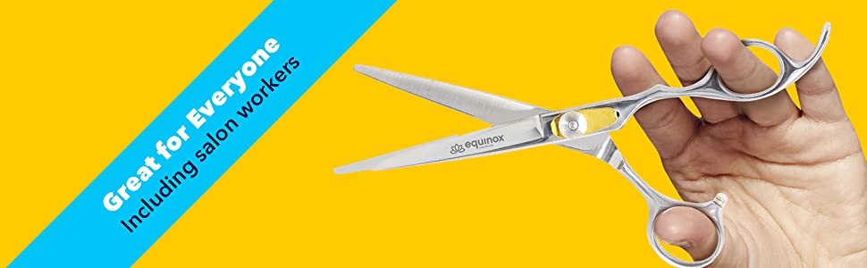 Професійний набір ножиць для стрижки волосся Equinox Razor Edge Series – ножиці для стрижки та филирування, ножиці для текстурування – срібний, 6.5 дюймів