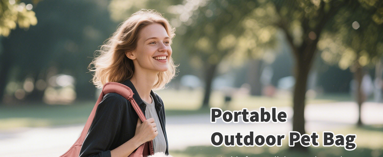 PETCUTE Сумка-переноска для собак та котів, дихаюча, з килимком, плечова сумка з безпечним шнуром та кишенями, для маленьких та середніх собак, цуценят та котів, Карамель