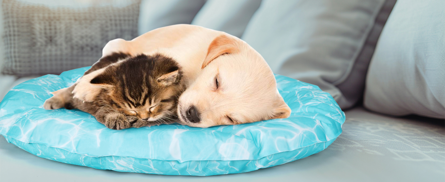 Кühlmatte Hunde Katzen Orbicular: Охолоджуючий килимок для собак та котів, розмір M, 72x72x5 см