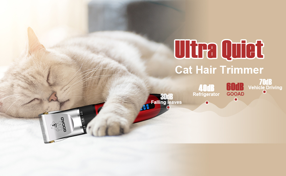 Набір для догляду за шерстю котів: бездротовий тример, ножиці для стрижки, тиха робота