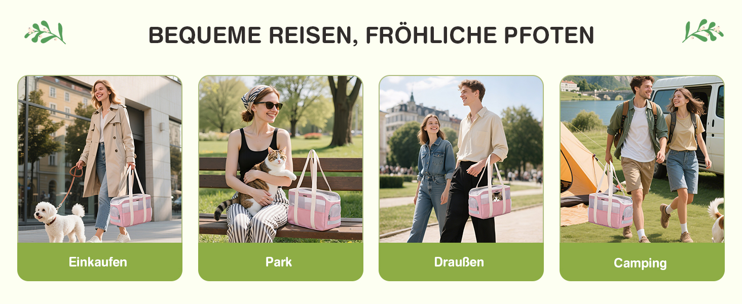 М'яка переноска для собак та котів ALLSOPETS, складана, дихаюча, з поводком, легка, для подорожей, до ветеринара, на вулицю (небесно-блакитний)