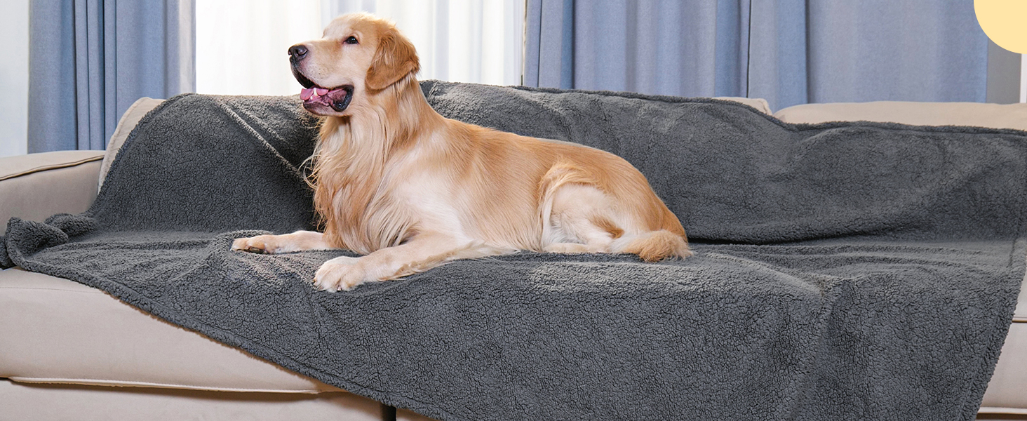 Водонепроникний килимок для собак Luciphia, миючий, для собак, котів, цуценят, теплий, м'який, флісовий, шерпа, для ліжка, дивана, софи, (102*145см) (145*165см)