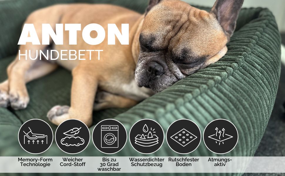 Ортопедичне ліжко для собак Антон | Ліжко-кошик для середніх та великих собак (Бежевий, 105x75 см)