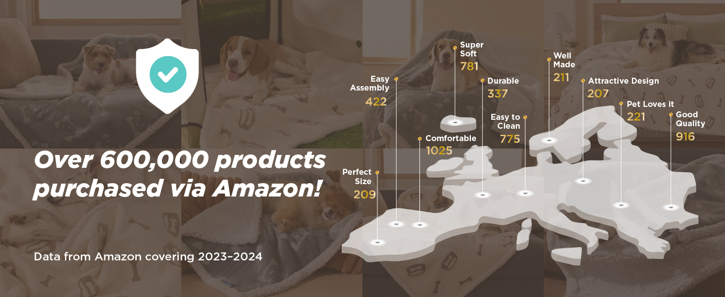 Водонепроникний коврик для собак середнього розміру 80x100 см, миючий, м'який, кремовий колір