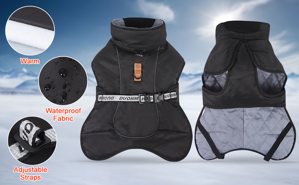 Водонепроникний зимовий одяг для собак, теплий зимовий одяг для собак, куртка для собак, теплий зимовий одяг для собак з D-Ring (Зелений, 4XL)