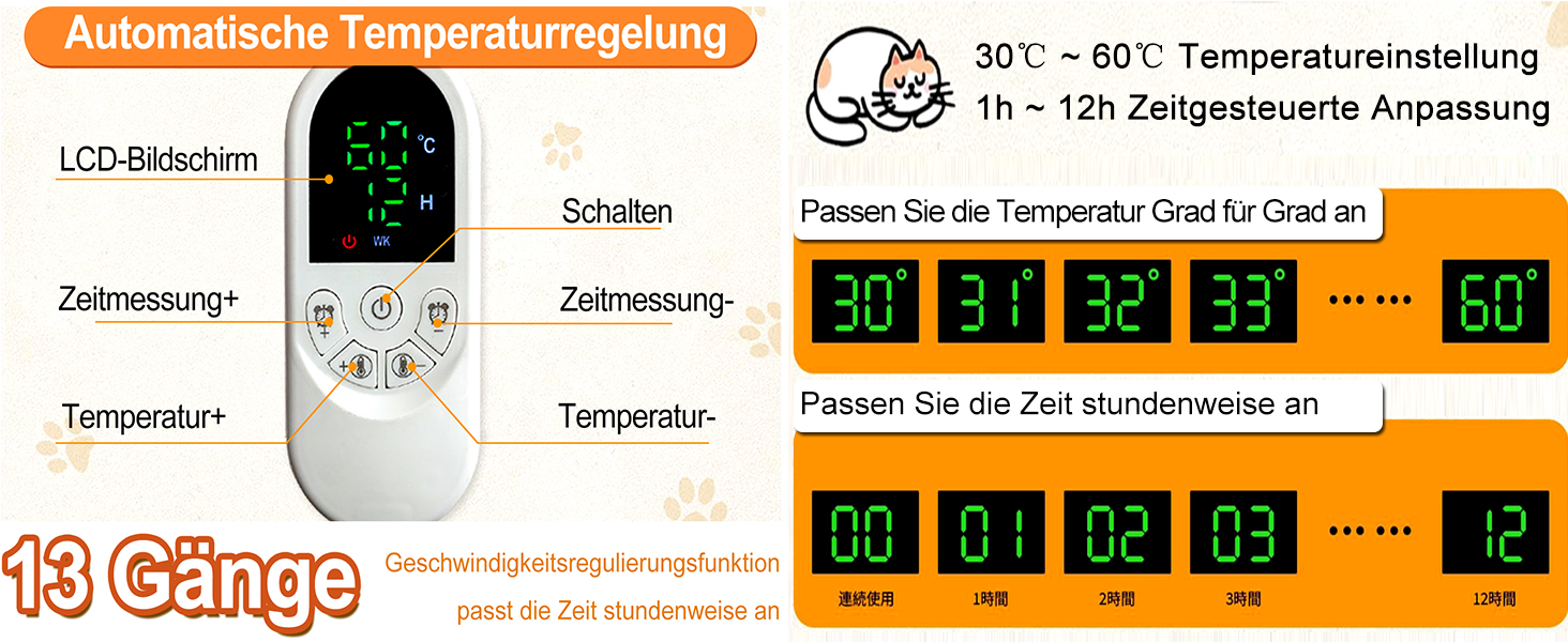Килимок грілка для тварин 70x45 см: великі собаки, коти, анти-гризучий, з регулюванням температури