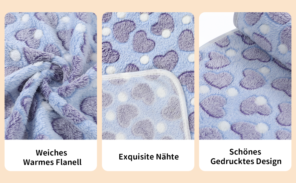 М'яка ковдра для собак та котів Demigeat, 3 шт. - тепла, миюча, для літа та весни, велика, кольорова