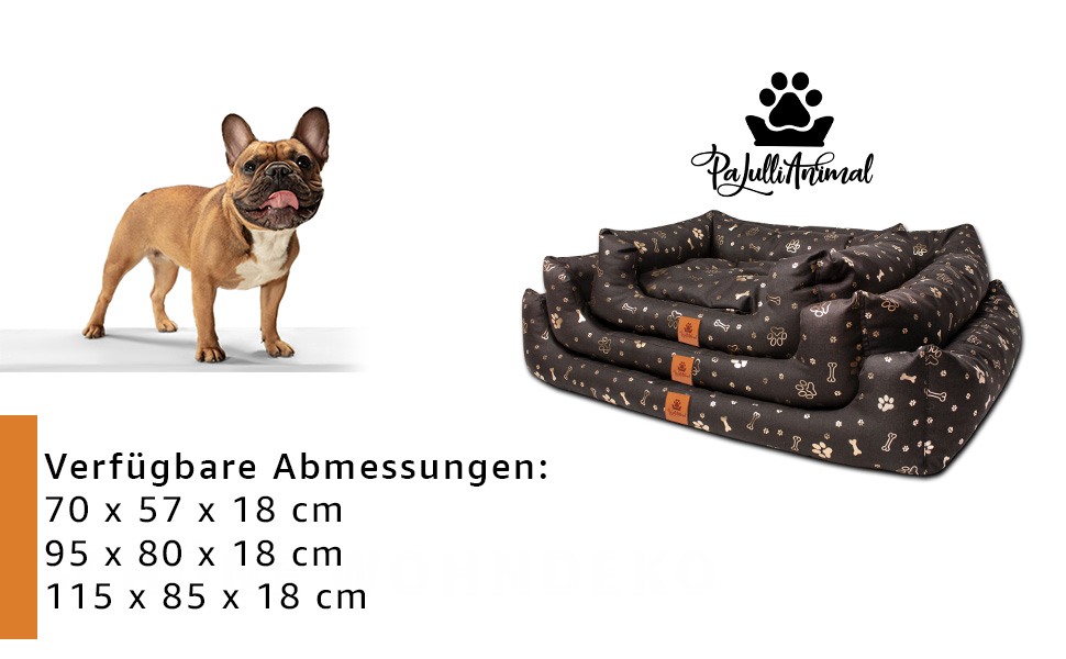 Ліжко для собак PaLulli Animal - міцне, водонепроникне, з м'яким знімним подушками, 115x85x18 см, Бордовий