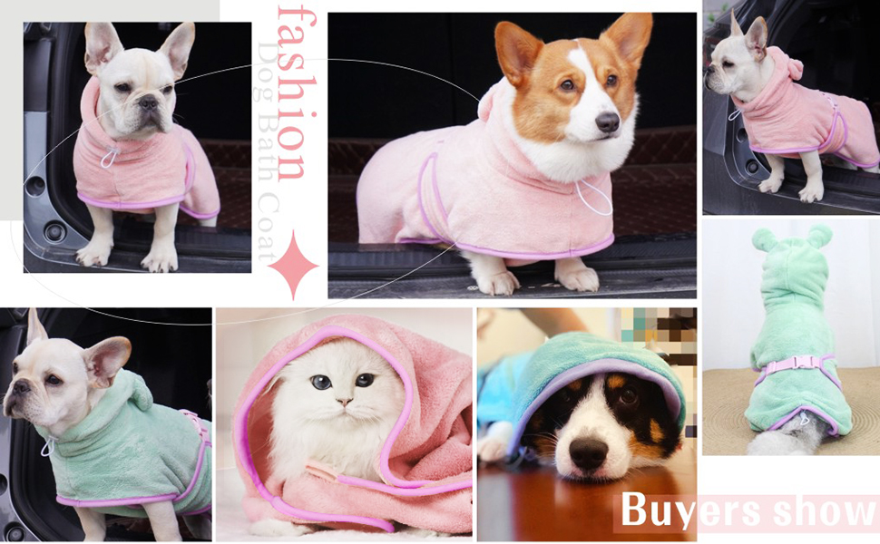 Рушник для собак Mosucoirl: швидковисихаючий, з капюшоном, з мікрофібри, рожевий