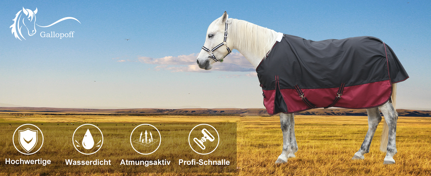 Водонепроникна дощовик-попона для коней 1200D, дихаюча легка накидка без наповнювача (0г), чорно-червона, 135 см
