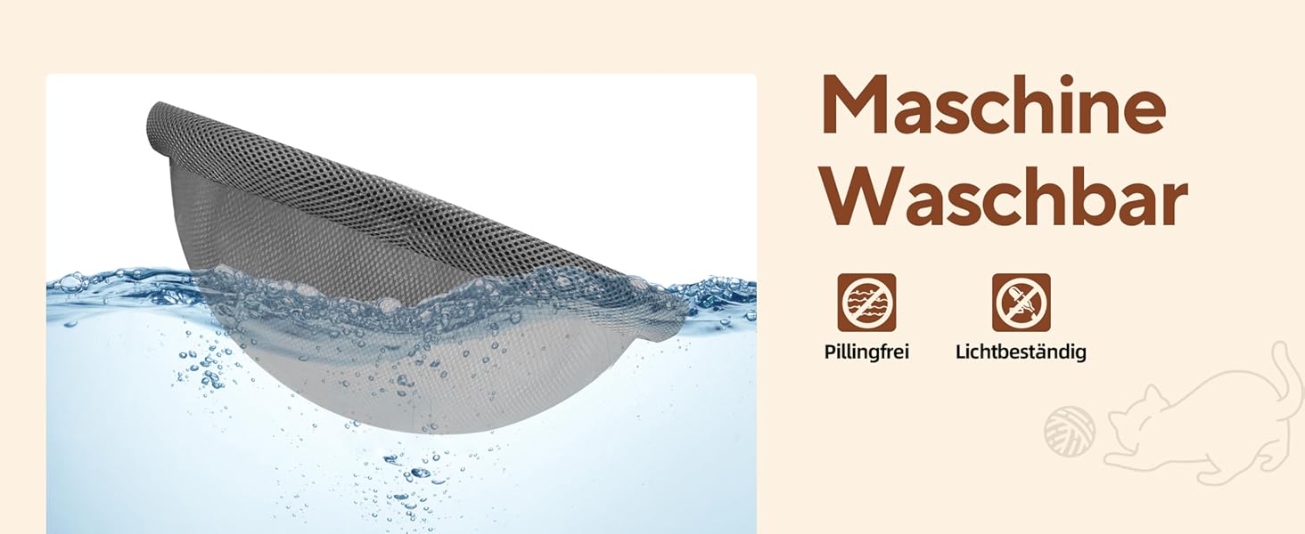 Гамак для котів LIFLIX Outdoor, підвісна лежанка знімним плюшем, для дому та вулиці (сірий)