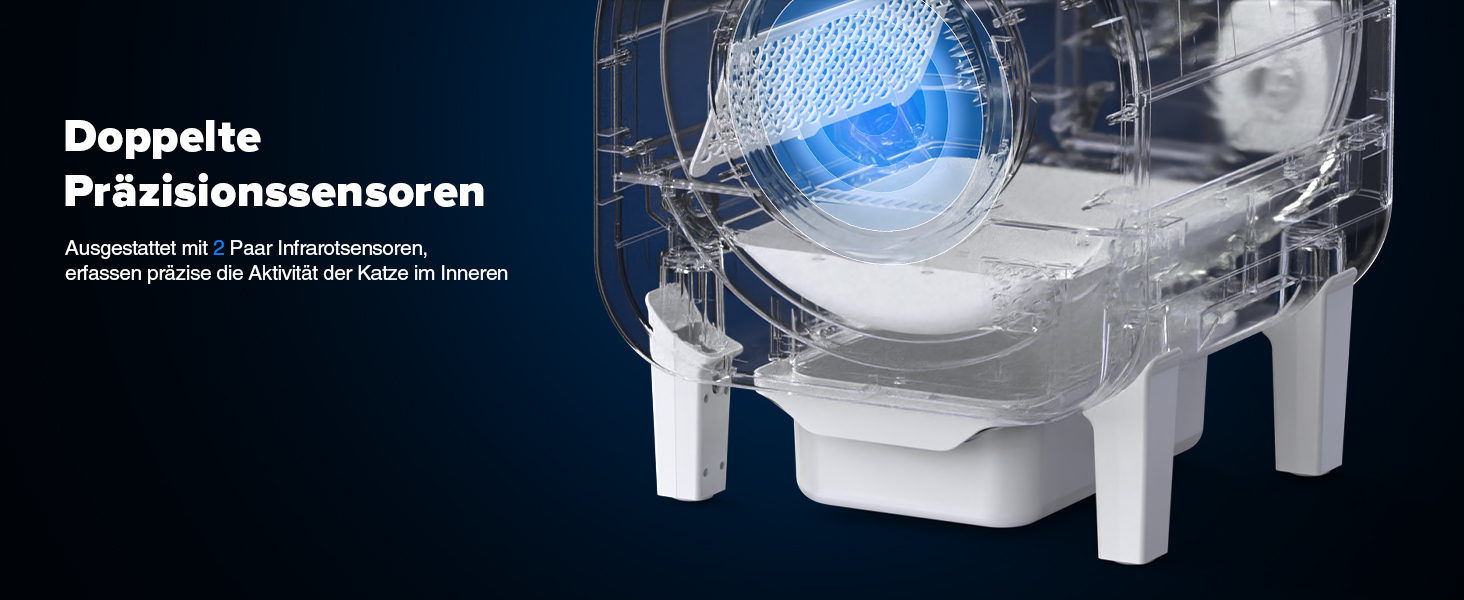 Автоматичний лоток для котів з камерою, 90л, самоочисний, для кількох котів, без запаху, з датчиками, керування через додаток, захист від защемлення