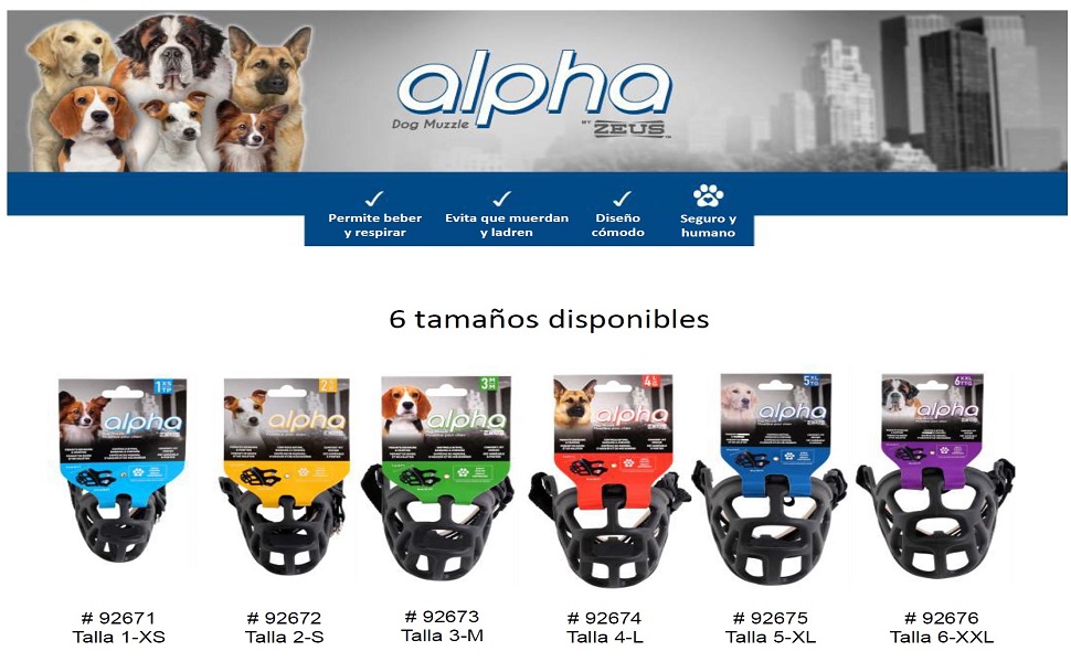 Нашийник-маска для собак великих порід Zeus Alpha TPR, L, чорний, Comfort Fit