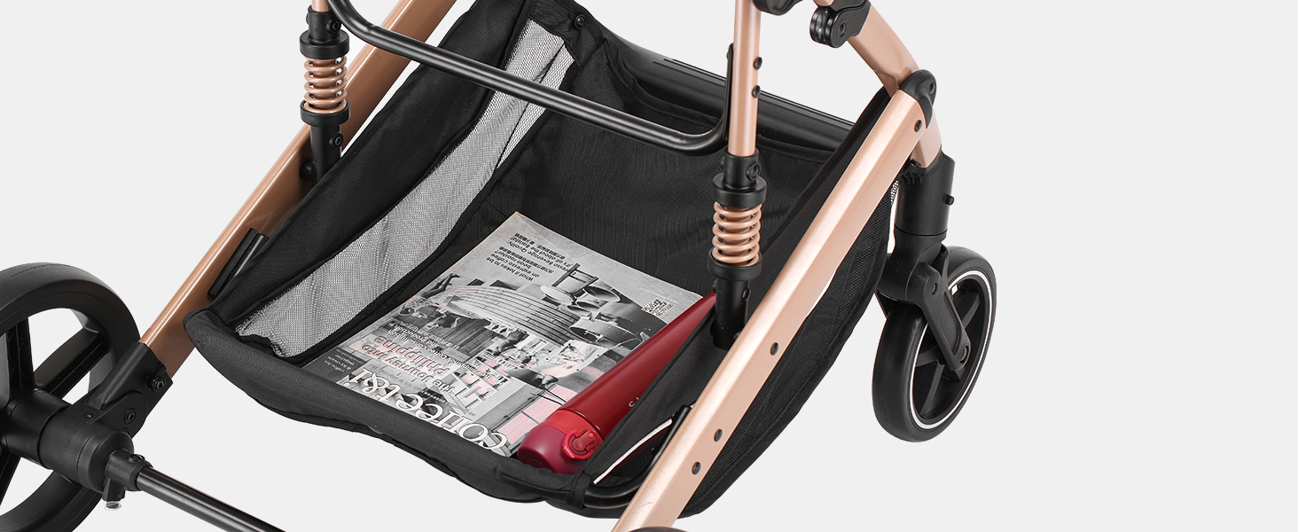 Візок для собак та котів EchoSmile 20 кг, 4-в-1, чорний: складаний, з колесами 360°, сітчастими вікнами