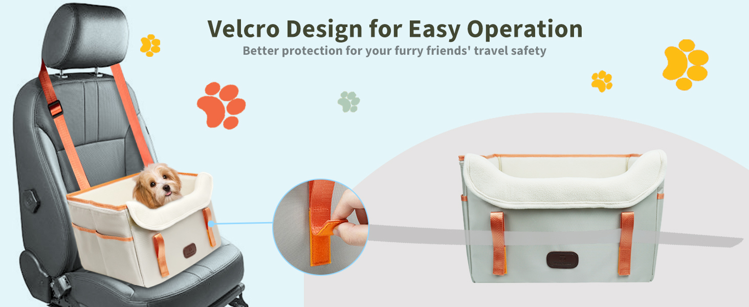 Автокрісло для собак, корзина для собак у машину, водовідштовхувальне, складане з фіксатором, для маленьких собак до 8 кг, на передні та задні сидіння, хакі