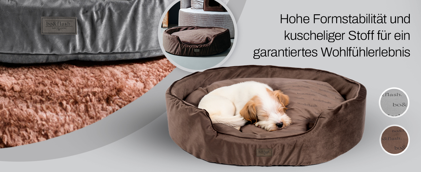 М'яке ліжко для собак San Diego Dark Grey L - зручне собаче ліжко для маленьких та великих собак, з антиковзким покриттям та можливістю прання