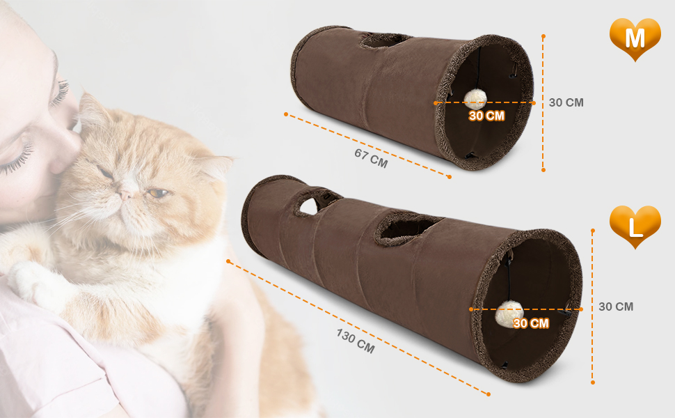 Туннель для котів ALLSOPETS - іграшка-тунель для кошенят, кроликів та інших дрібних тварин. Сірий колір.