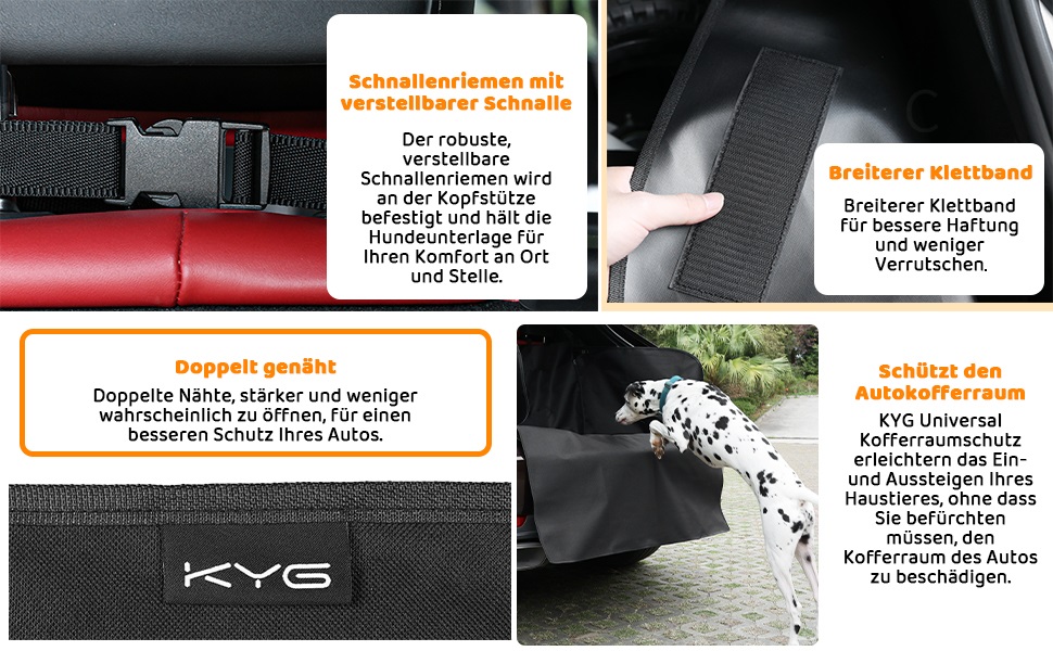 Захисна накидка для багажника KYG Universelle, нейлон, вологостійка, 184x103 см. Захист від шерсті, бруду, рідин для тварин (собак, котів)
