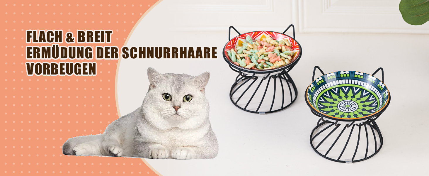 Підвищений годівниця для котів, кераміка, анти-блювотна, 250 мл, темно-синій