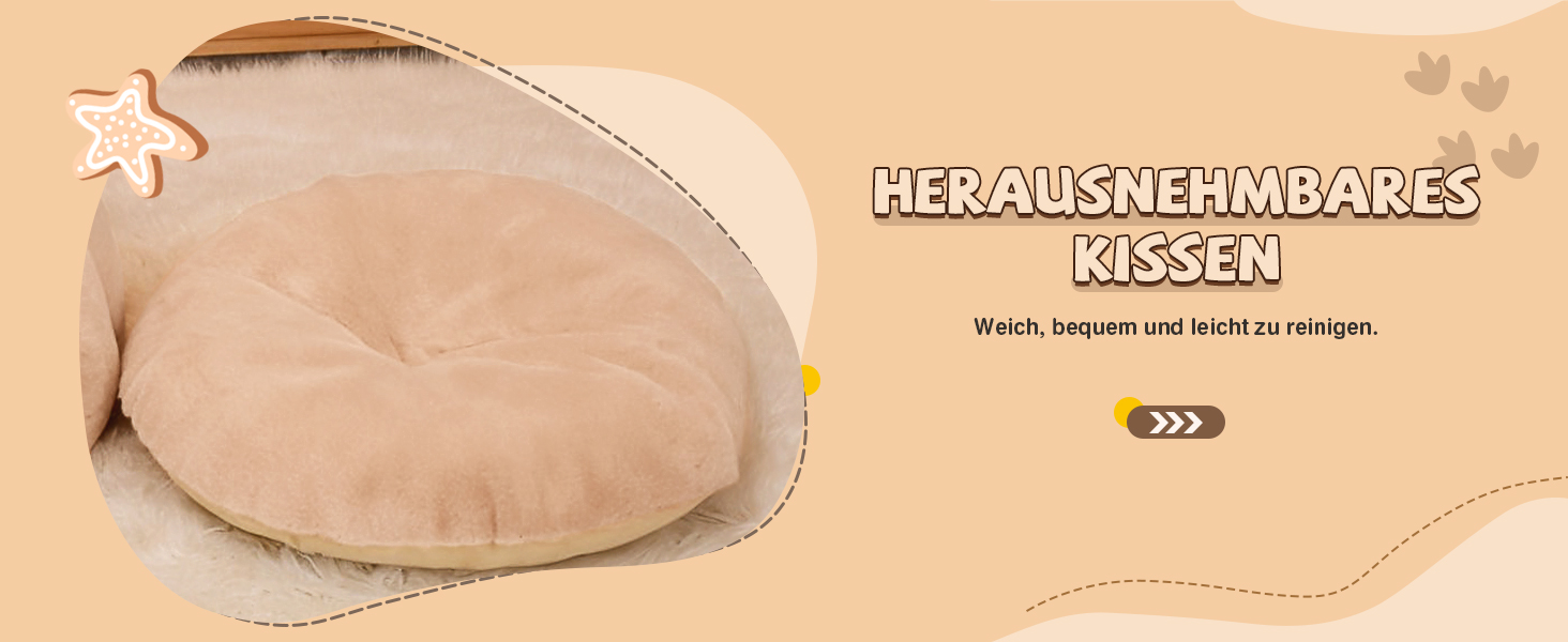 Кішка/Песик Іглу Будинок-Гніздо ALLSOPETS з Знімним Матрацом, Теплий та М'який Дім для Собак та Кішок (Сніжно-Білий, L)