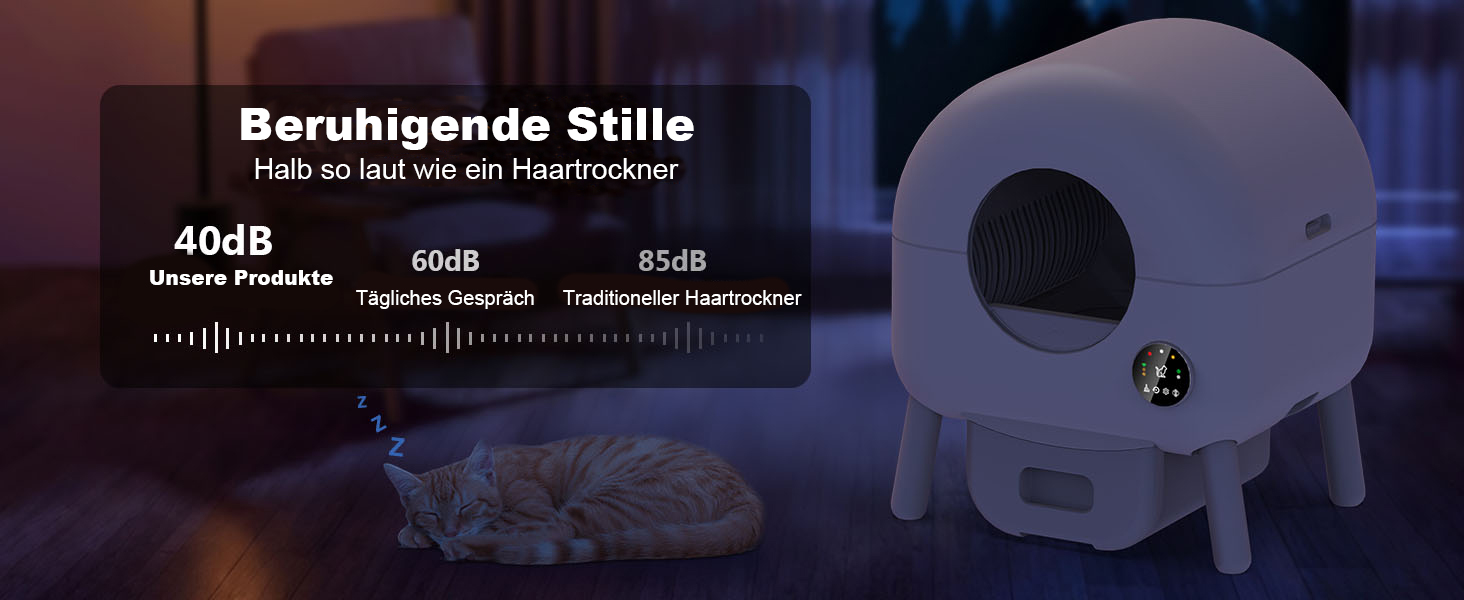 Автоматичний лоток для котів Katzenklo Selbstreinigend, 65л, XXL, з контролем через додаток, для 2+ котів