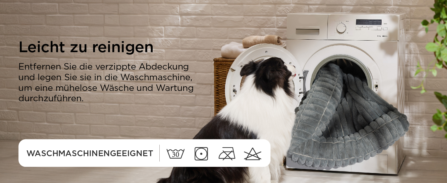 Крісло-лежанка для собак великих порід BEDSURE - ортопедичне, з м'яким флісовим покриттям, 109x76x20 см, коричневе