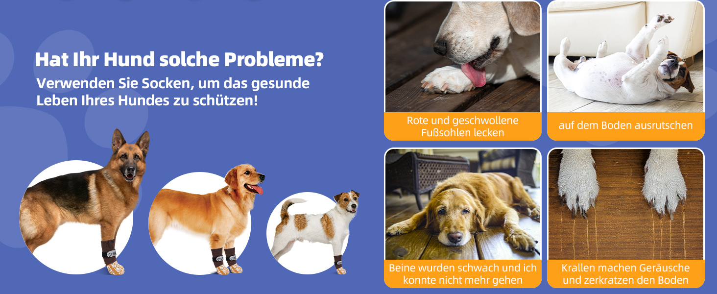 Шкарпетки для собак антиковзаючі, для дому, захист лап, XL, хакі