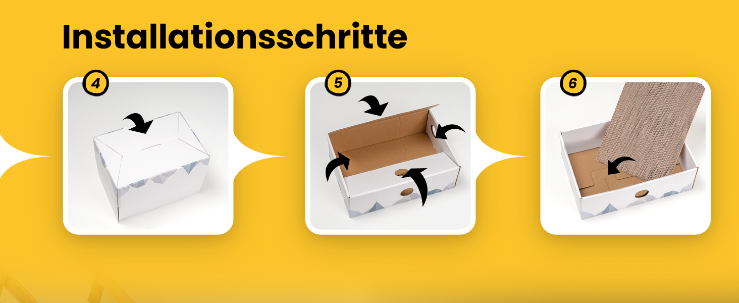 5-Piece Conlun Cat Scratch Box Set with Scratching Pad - Large, White