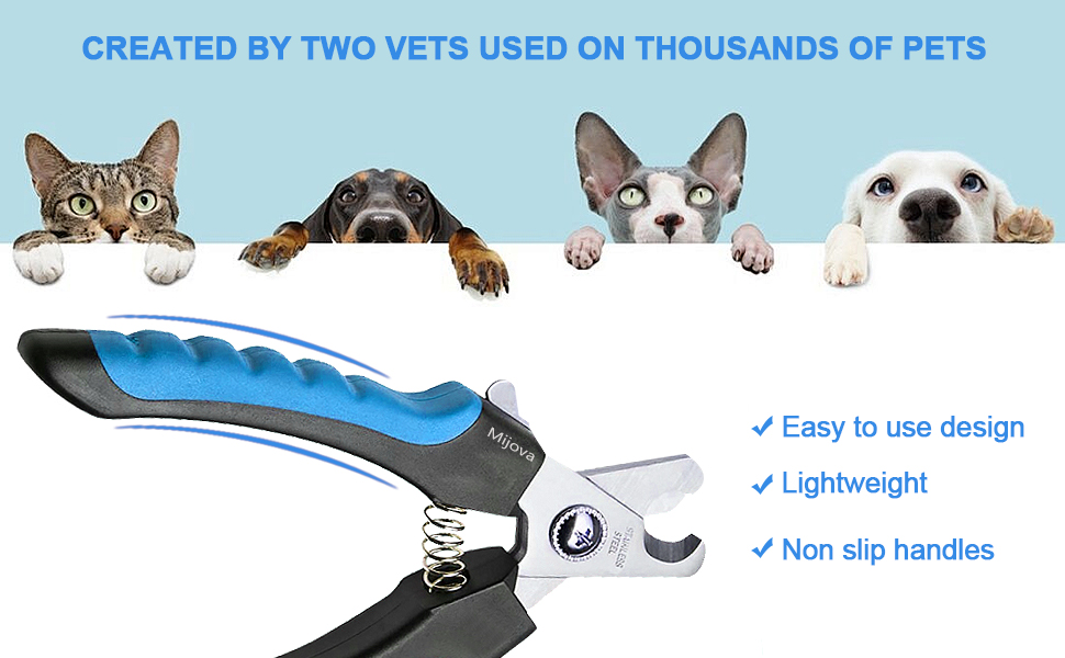 Професійний кусачки для собак та котів, безпечні кусачки для догляду за нігтями, блакитні