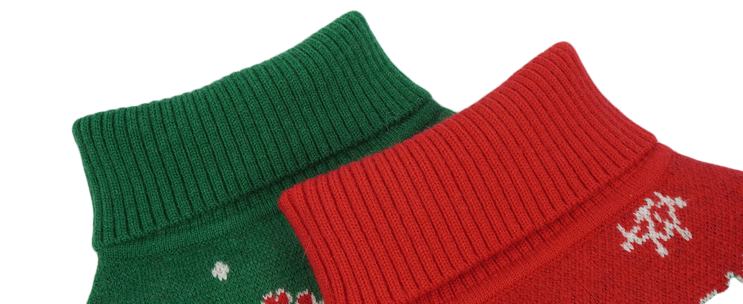 Светр для собак IECOii з коміром-моторолкою, флісовий пуловер, різдвяний пуловер для собак, теплий в'язаний пуловер на Хелловін, 5XL, зелений