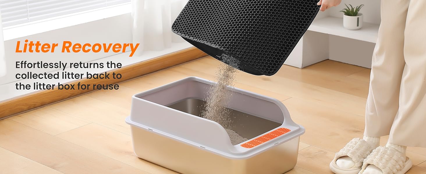 Килимок для котячого туалету Petinstinct, XXL, 116x66 см, чорний, двошаровий, бджолиний дизайн