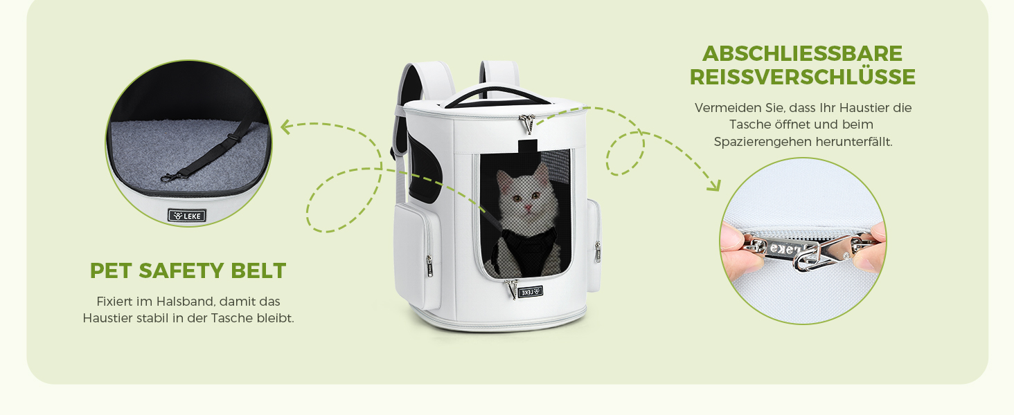 Розширюваний рюкзак для котів та собак Lekespring, переноска для тварин до 8 кг, сірий