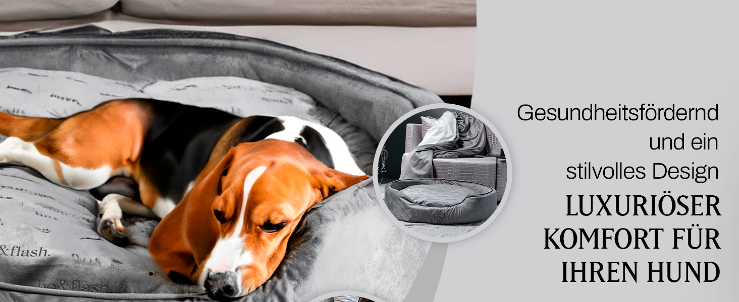 М'яке ліжко для собак San Diego Dark Grey L - зручне собаче ліжко для маленьких та великих собак, з антиковзким покриттям та можливістю прання