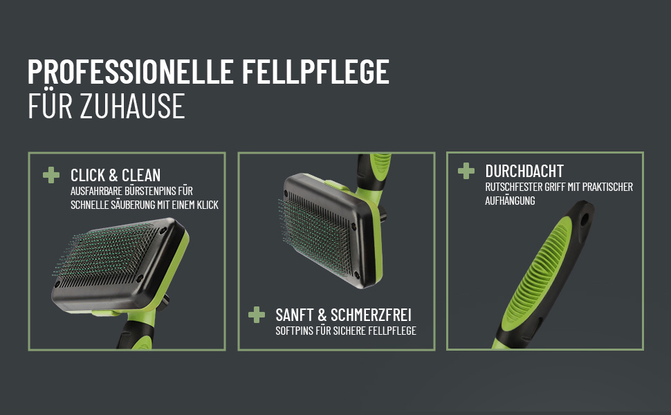 Буршляк для собак та котів ReaVET - самоочисна щітка для вичісування шерсті, для довгошерстих тварин