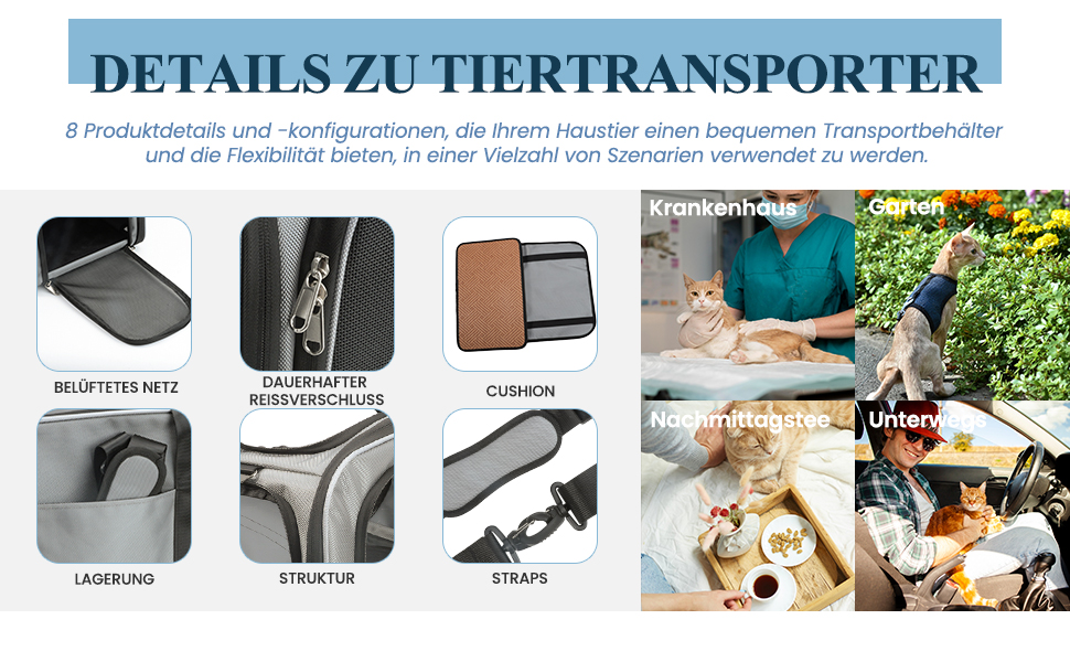 Складана переносна сумка-переноска для котів та маленьких собак, чорна. Підходить для подорожей на авто, літаку або поїзді.