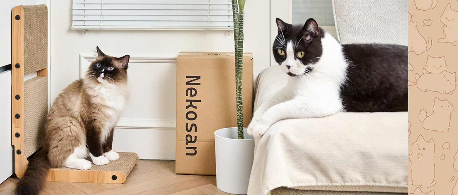 Кігтеточка для котів Nekosan, 70 см, велика, з картону, лежанка-кігтеточка