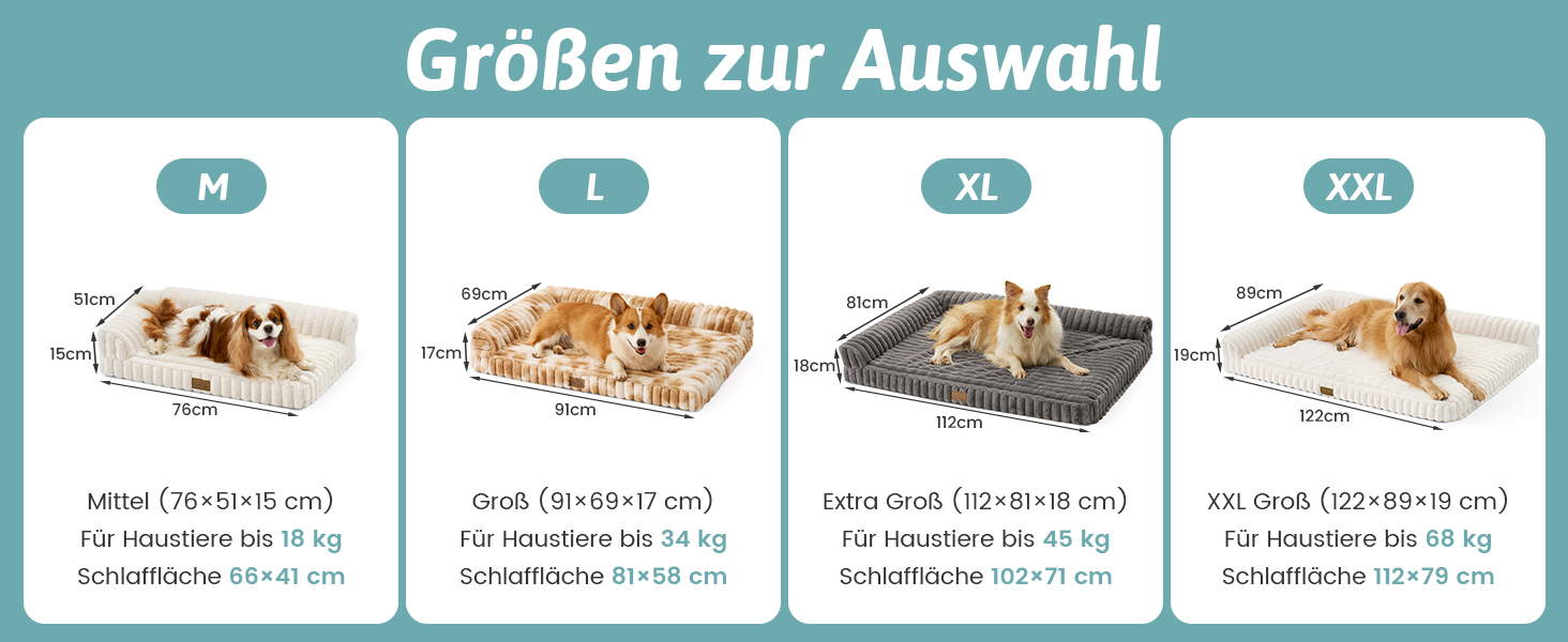 Ортопедичне ліжко для собак з штучним хутром, L-подібне, 76x51x15 см, Бежеве