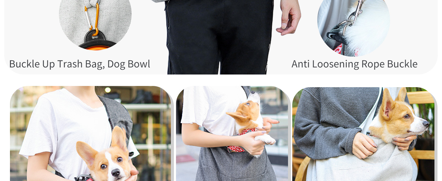 PETCUTE Сумка-переноска для собак до 6 кг, сіра, з кишенею та ременем безпеки