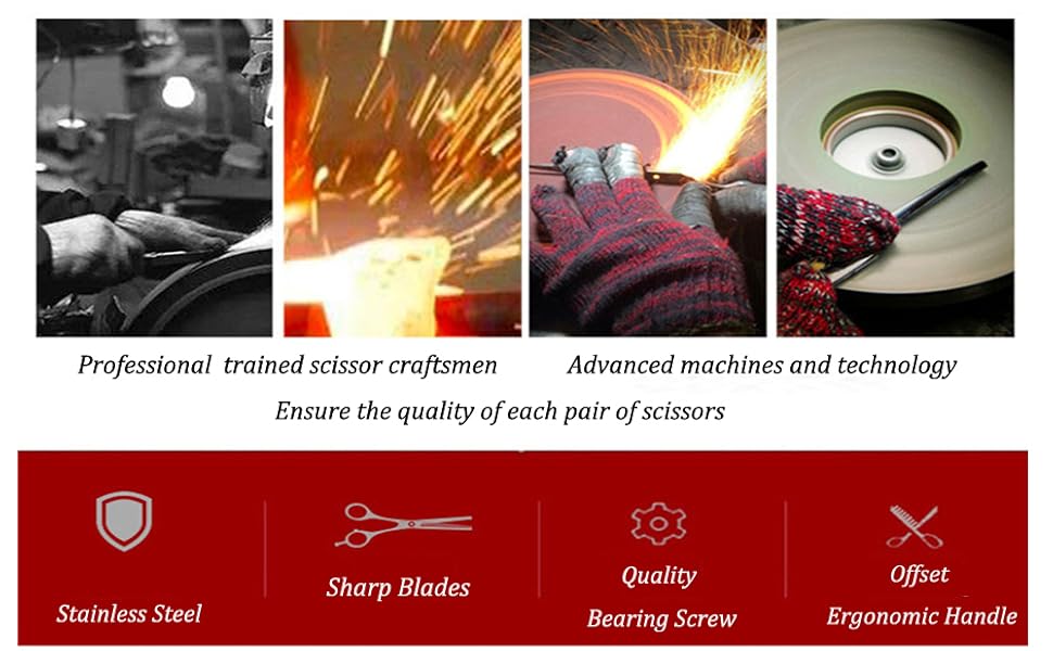 Професійна ножиця для грумінгу тварин Cheng BF-75 з нержавіючої сталі, 19,1 см, безпечна та надійна